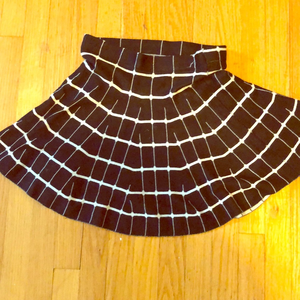 Black and white skater skirt